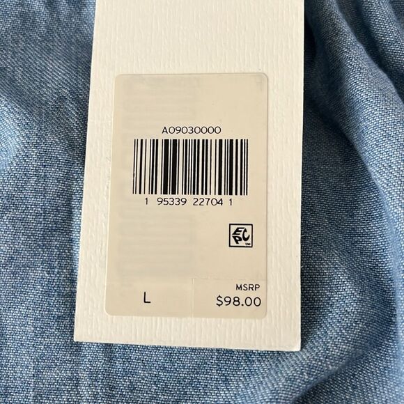 NWT Levi's Women's Midi Denim Shirt Dress Mika Balloon Short Sleeves - Picture 11 of 16